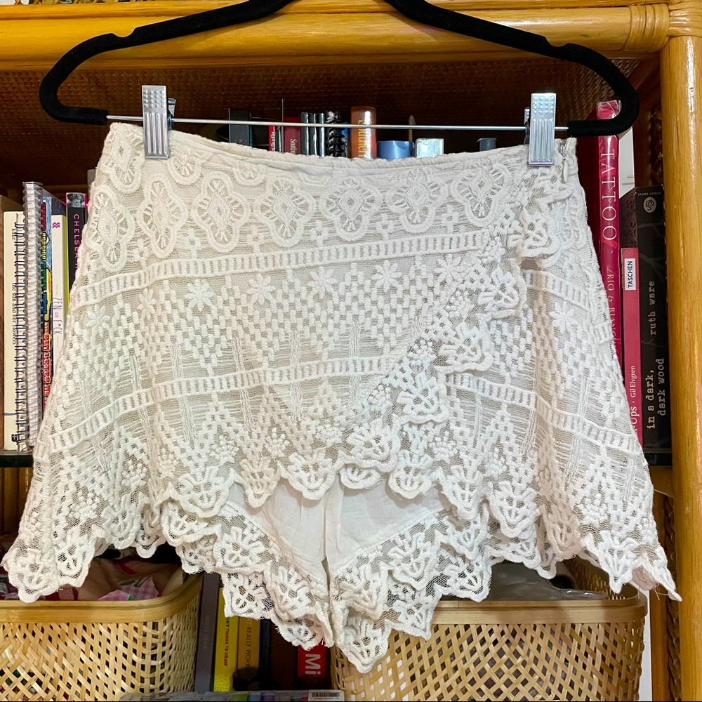 Free People Lace Mini Skort